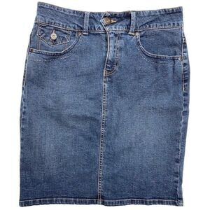 Lee Womens Denim Jean Skirt Straight Pencil‎ Skirt Sz 4